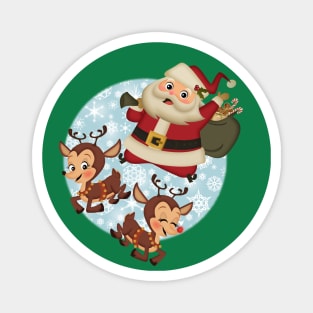 santa's on his way Magnet